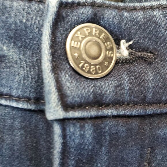 Express Jeans Womens 8R Blue Mid Rise Stretch Legging Stretch Denim - Picture 9 of 12